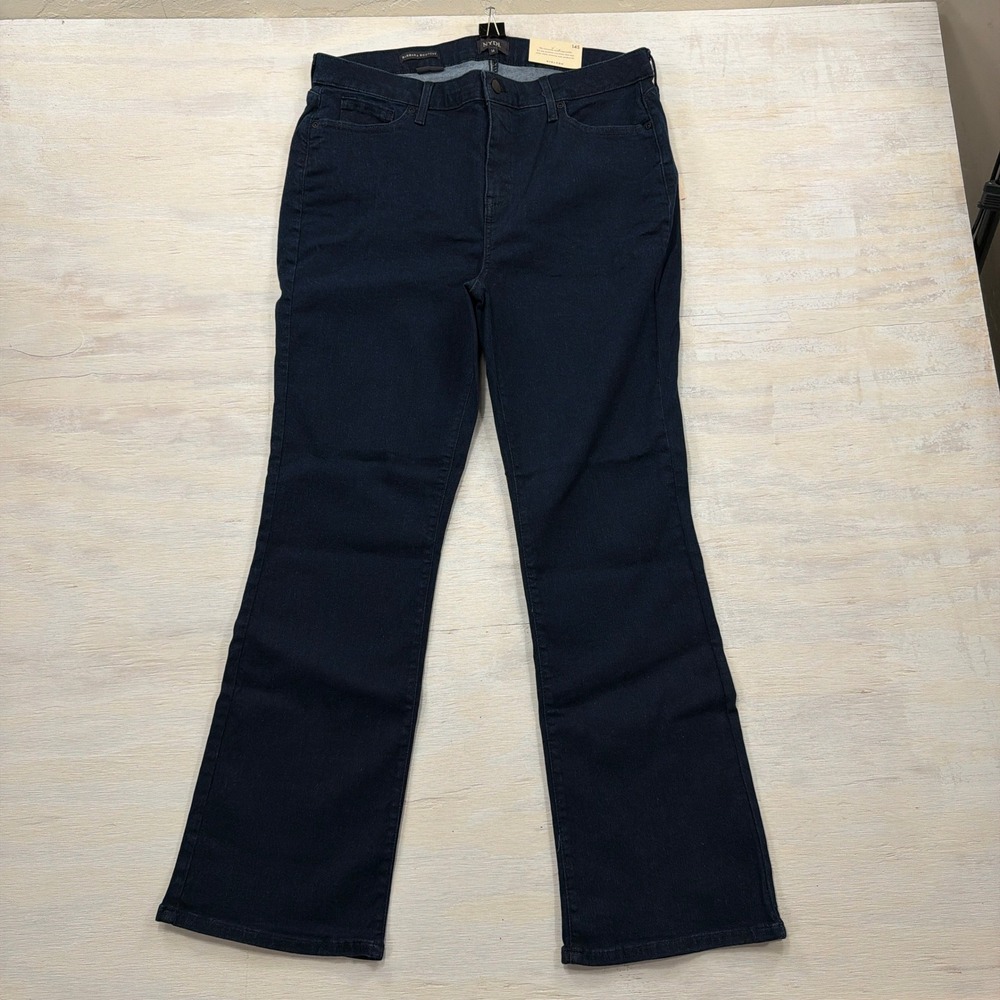 NYDJ Jeans Barbara Bootcut 14S Stretch Dark Rinse Blue Denim Womens NWT